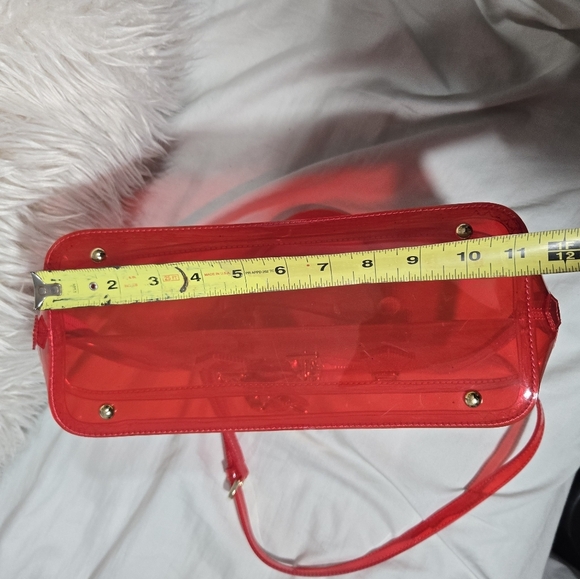 Samantha Thavasa Authentic Red PVC Clear Bag Crossbody/shouldwr Bag - Picture 5 of 16